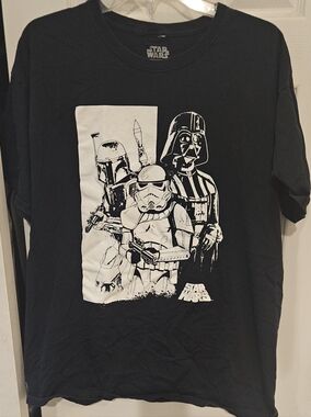 Star Wars Black Tee with White Character Art